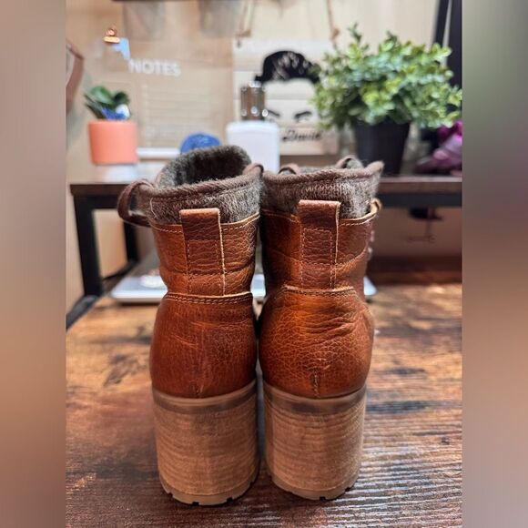 BullBoxer Brown Heeled Moto Booties size 10 - Picture 10 of 12